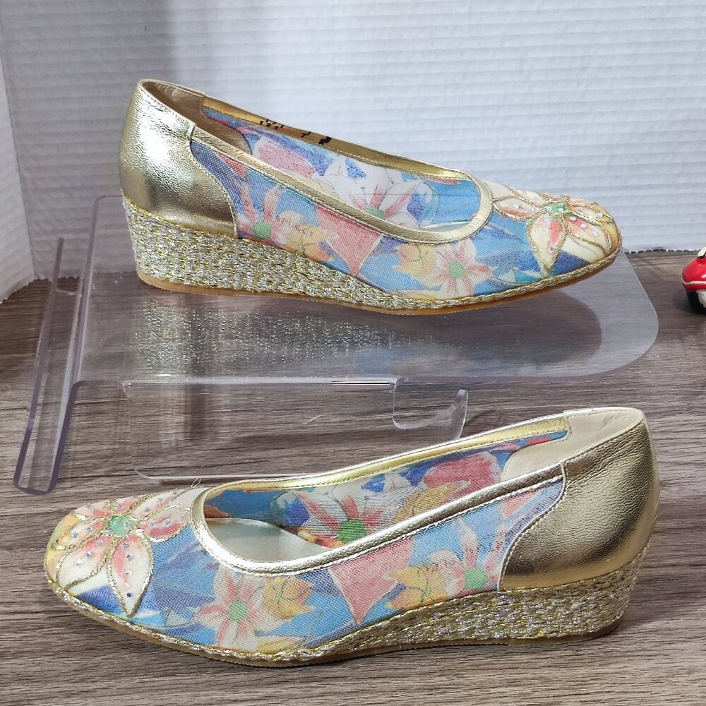 Roberto Capucci Loafers size 7 Multi-colour Mesh Fabric Preppy Made in Italy
